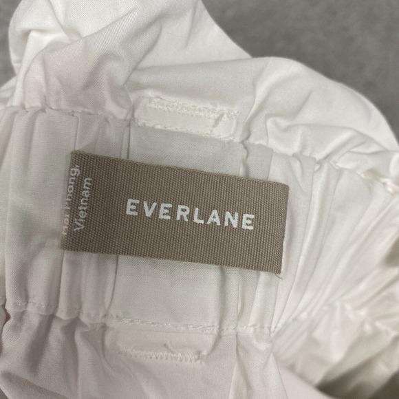 Everlane White Maxi A-Line Skirt with Smocked Detail - Picture 8 of 11